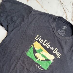 Dog is Good Live Life with Dog Graphic Shirt Sz XL Camp Travel Adventure
